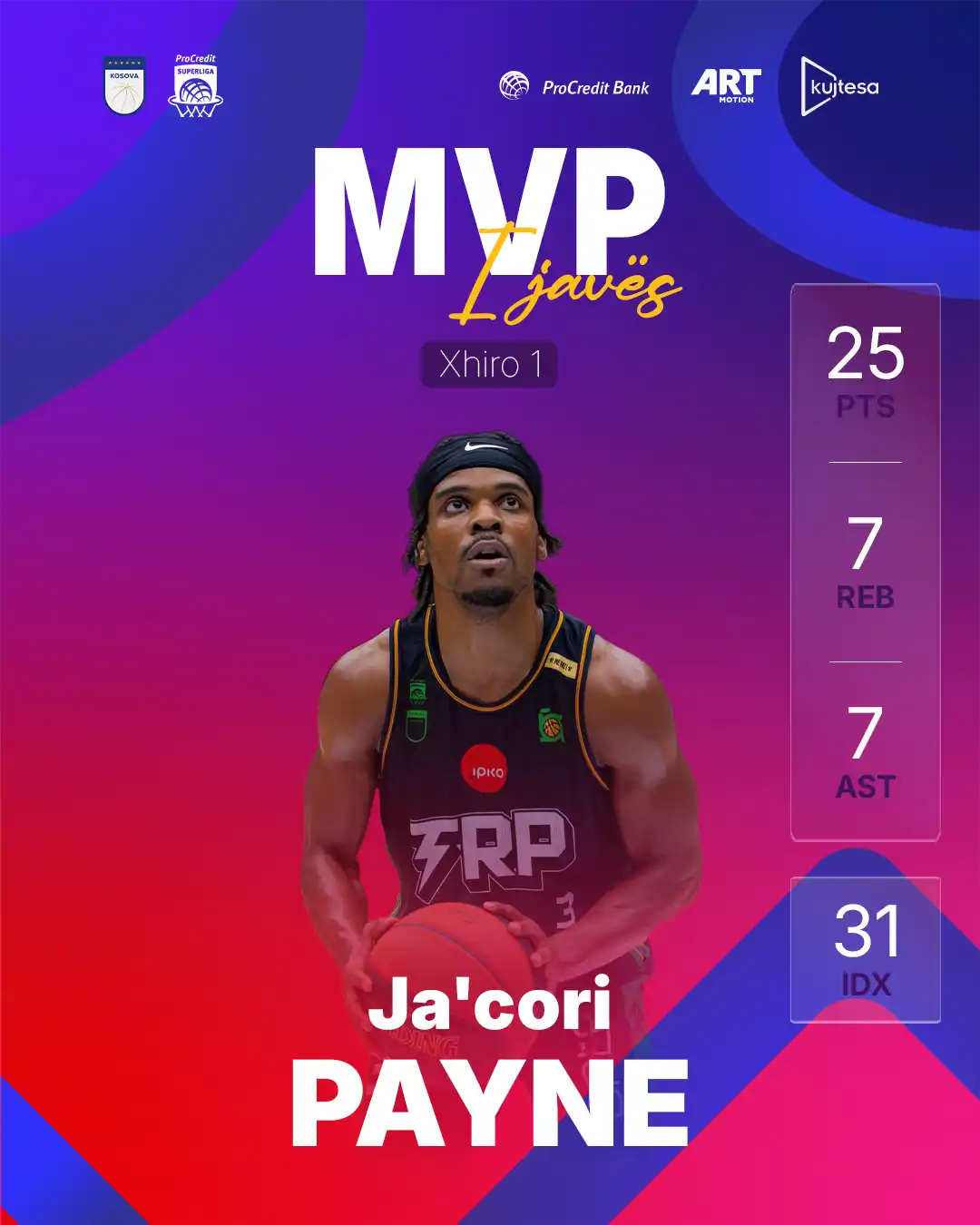 Payne, MVP i javës së parë